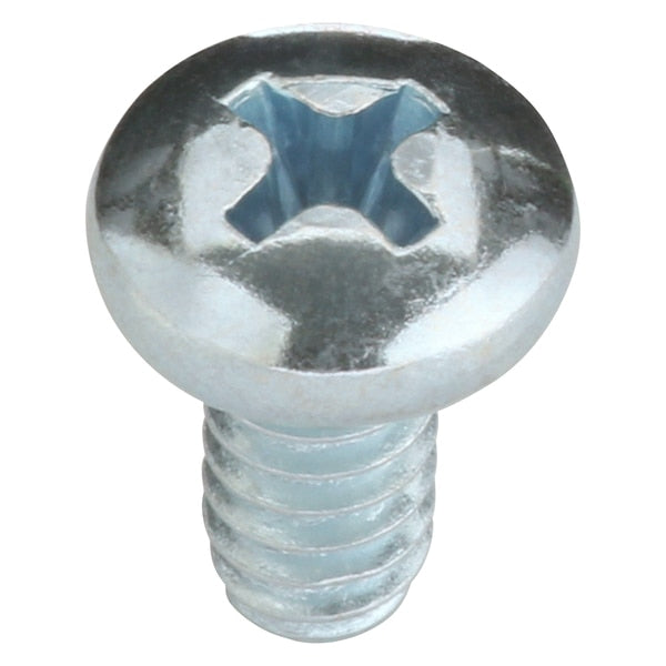 #10-24 x 3/8 in Phillips Pan Machine Screw, Zinc Plated Steel, 100 PK