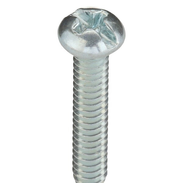 #6-32 x 3/4 in Combination Phillips/Slotted Round Machine Screw, Zinc Plated Steel, 100 PK