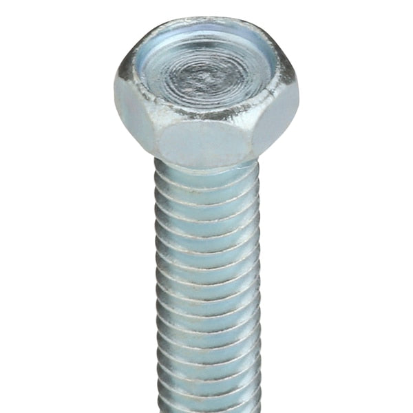 #8-32 x 5/8 in Hex Hex Machine Screw, Zinc Plated Steel, 100 PK