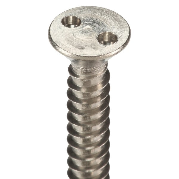 #12 x 1-1/2 in Spanner Flat Tamper Resistant Screw, 18-8 Stainless Steel, Plain Finish, 25 PK