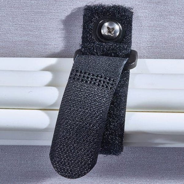 Back-to-Back Strap, No Adhesive, 5 in, 3/4 in Wd, Black, 5 PK