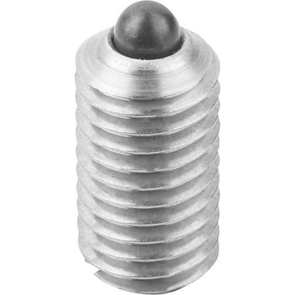 Spring Plunger Light Spring Force D=8-32 L=9, Stainless Steel, Comp: Pin Stainless Steel