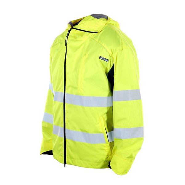 Jacket, Windbreaker, Lime, Zipper, 3XL