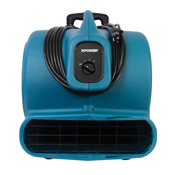1 HP, 3600 CFM, 8.5 Amps, 3 Positions, 3 Speeds Air Mover with Telescopic Handle and Wheels