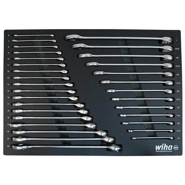 Combination Wrench Tray Set 31 pcs- SAE