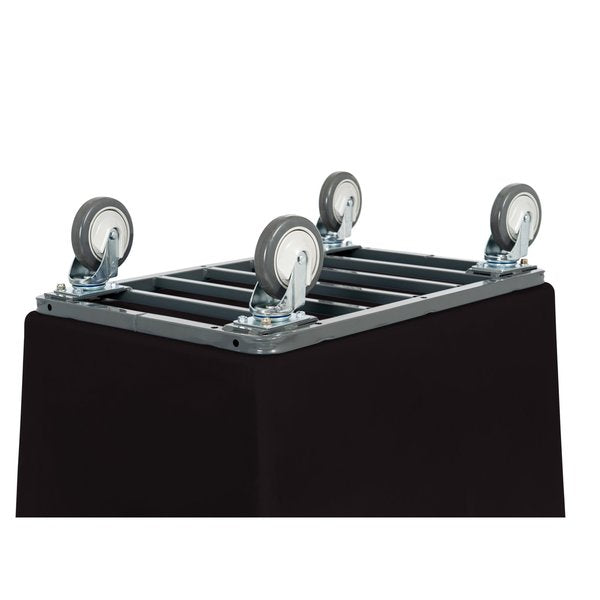 Poly Cube Truck with Air Cushion Bumper and Steel Base, 14 Bushel, Black