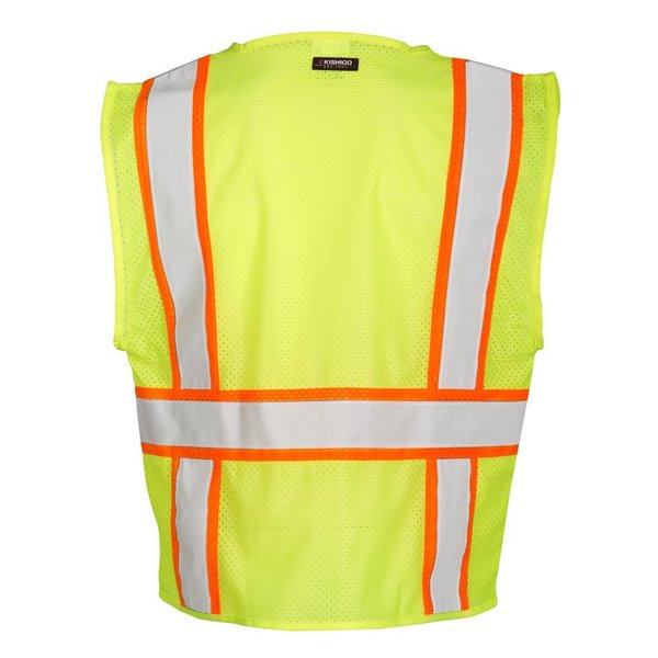 All Mesh Contrast Vest, Class 2, Lime, 3XL