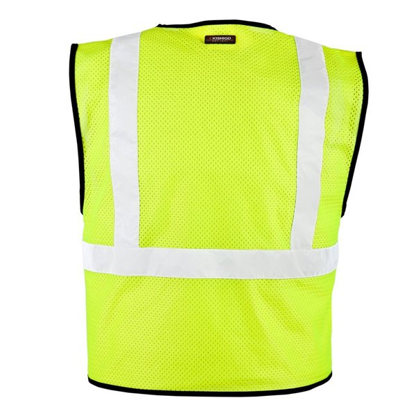 Hi-Vis Vest, Hook-Loop, Class 2, Lime, 4X-5X