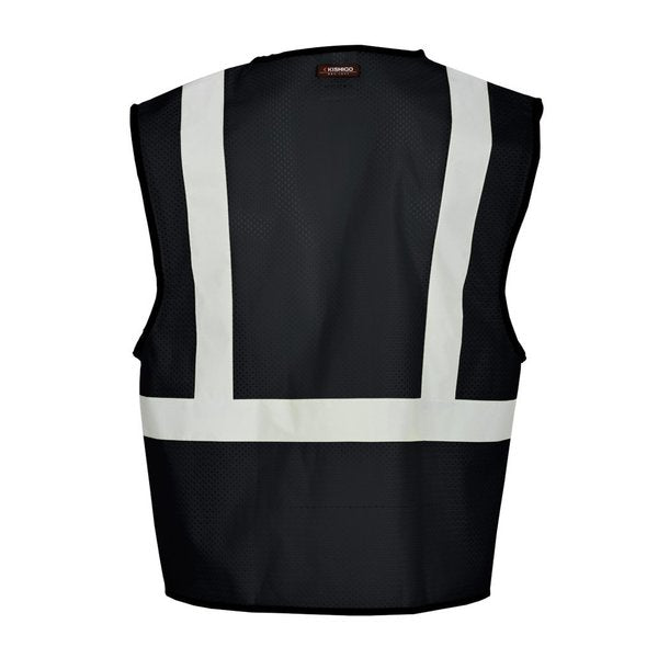 Hi-Viz Vest, Mesh, Black, L-XL