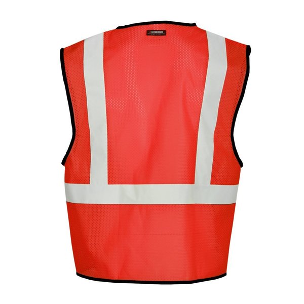 Hi-Viz Vest, Mesh, Red, S-M