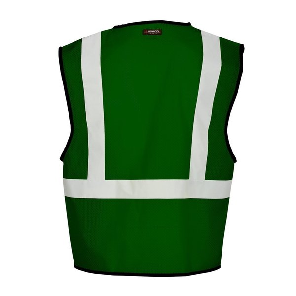 Hi-Viz Vest, Multi-Pocket, Green, 4XL-5XL