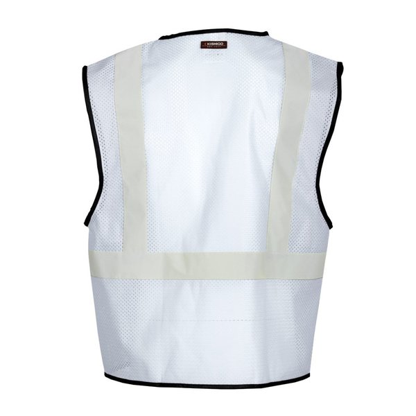 Hi-Viz Vest, Mesh, White, S-M