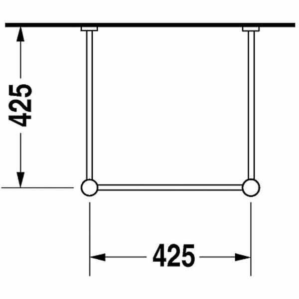 Metal Console Vero for Washbasin 045450