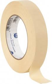 Tapes, 1/4" Wide X 60 Yd Long Tan Paper Masking
