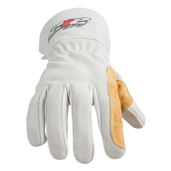 MIG Welding Gloves, Grade A Leather Blend Palm, 2XL, PR