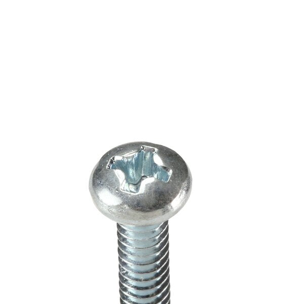 #6-32 x 1/2 in Phillips Pan Machine Screw, Zinc Plated Steel, 10000 PK