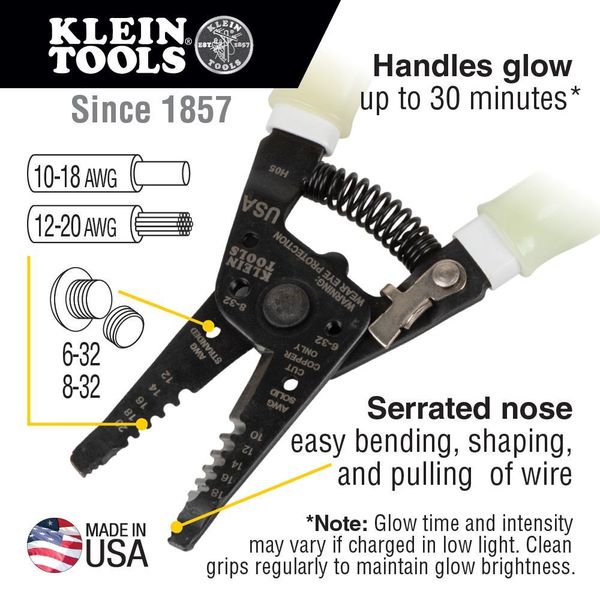 High-Visibility Klein-KurveÂ® Wire Stripper / Cutter