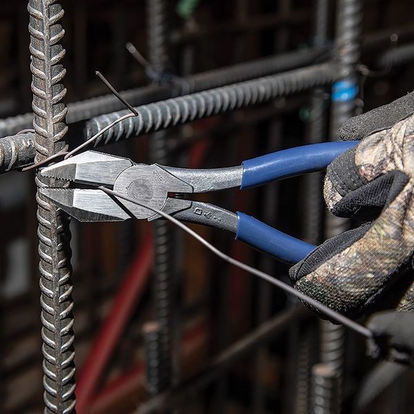 Ironworker's Rebar Pliers, Left Handed, Spring Loaded, 9-Inch