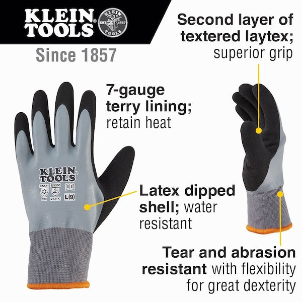 Thermal Dipped Gloves, L
