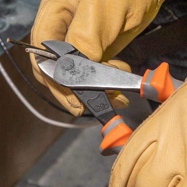 Diagonal Cutting Pliers, Insulated, High Leverage, 8-Inch
