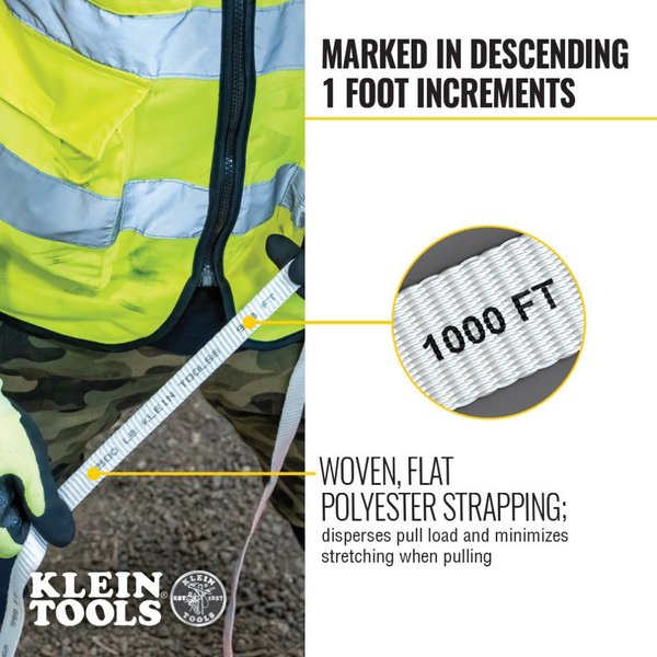Conduit Measuring Pull Tape, 2500-Pound x 3000-Foot
