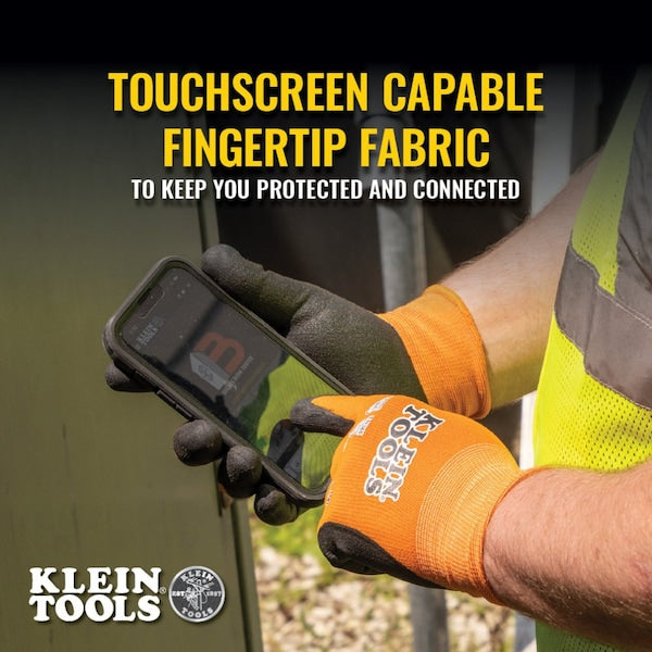 Knit Dipped Gloves, Cut Level A1, Touchscreen, Large