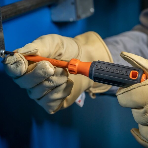 Insulated Screwdriver, #2 Phillips Tip, 4-Inch Round Shank