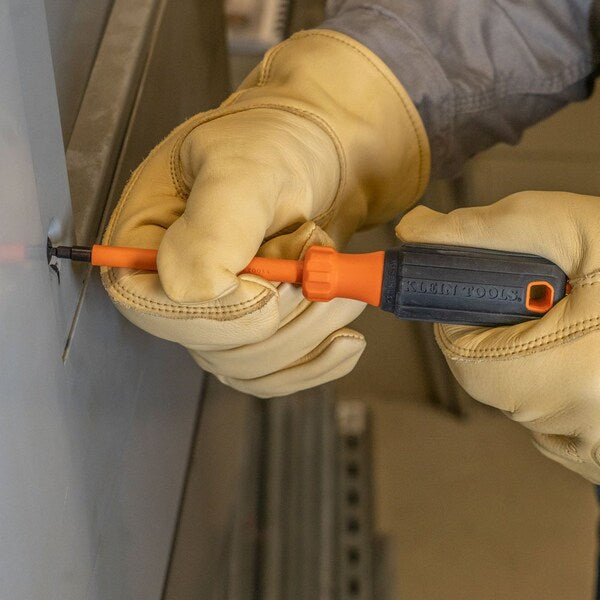 Insulated Screwdriver, #2 Square Tip, 4-Inch Round Shank