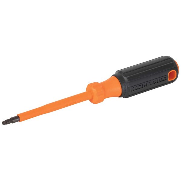 Insulated Screwdriver, #2 Square Tip, 4-Inch Round Shank