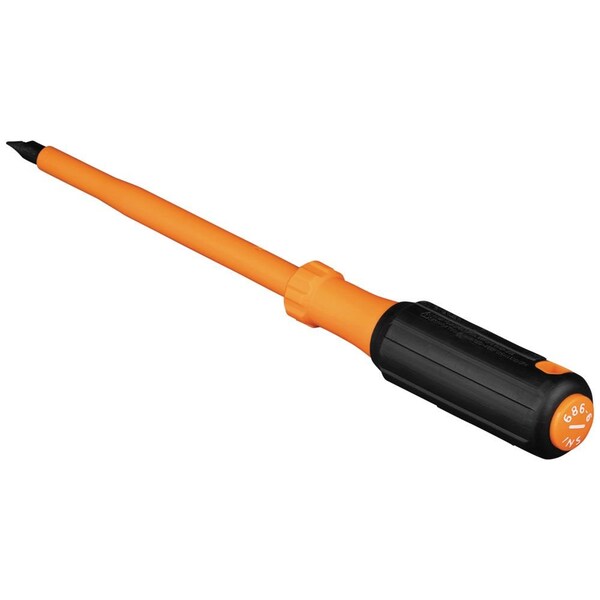 Insulated Screwdriver, 5/16-Inch Cabinet Tip, 6-Inch Shank