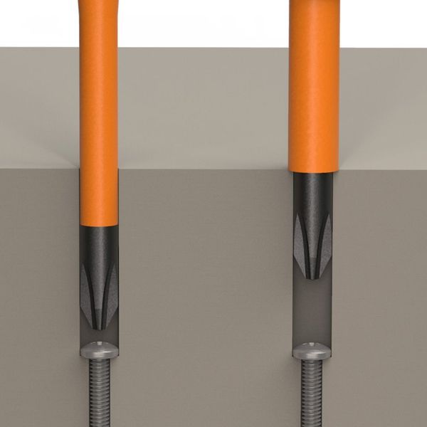 Slim-Tip Insulated Screwdriver, #2 Phillips, 4-Inch Round Shank