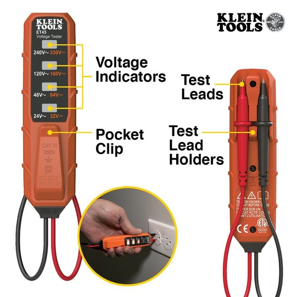 Dual Range NCVT and AC/DC Voltage Tester Electrical Test Kit