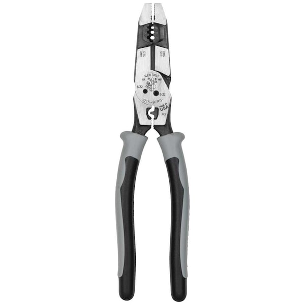 Hybrid Pliers with Crimper, Fish Tape Puller and Wire Stripper