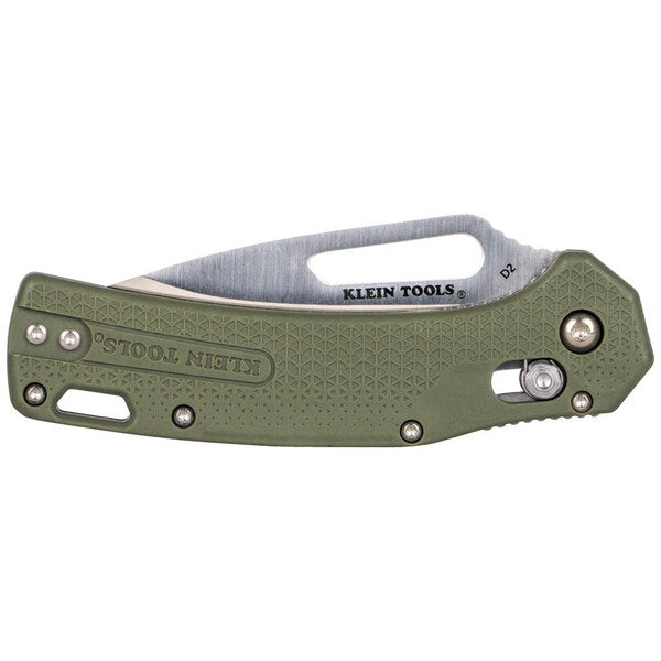 KTO Resurgence Knife, Drop Point Blade, Moss Green Handle