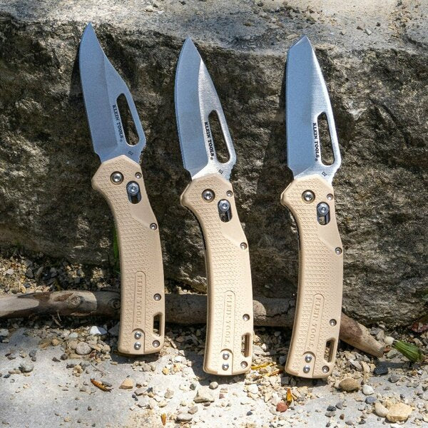KTO Resurgence Knife, Drop Point Blade, Sand Handle