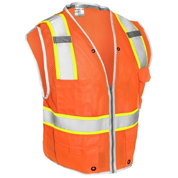 3X, Orange, Class 2, Premium Brilliant Series Heavy Duty Vest