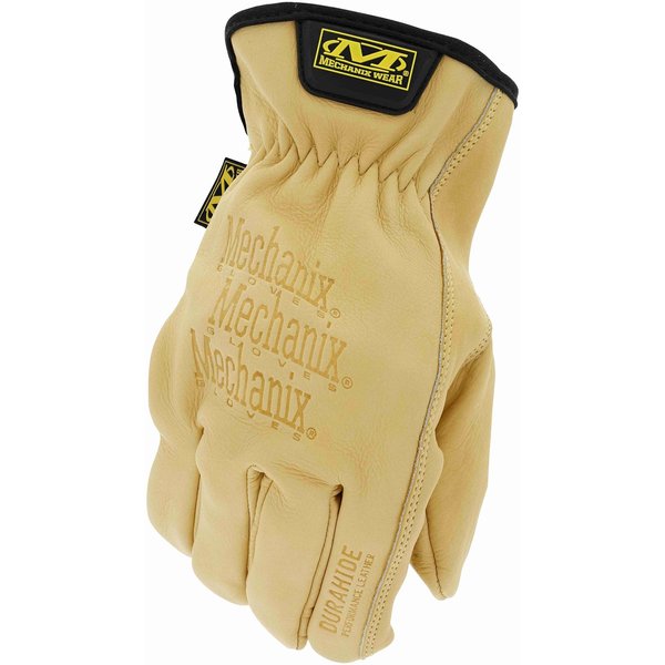 Durahide Cow Driver Water-Resistant Leather Work Gloves (Small, Brown)