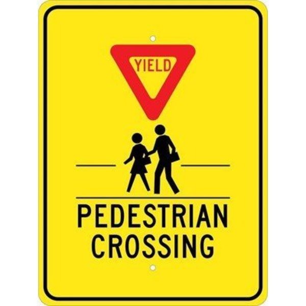 Yield Pedestrian Crossing Sign, TM170J