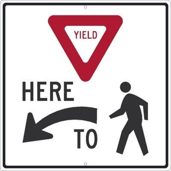 Yield Here To Pedestrian Sign, TM519J