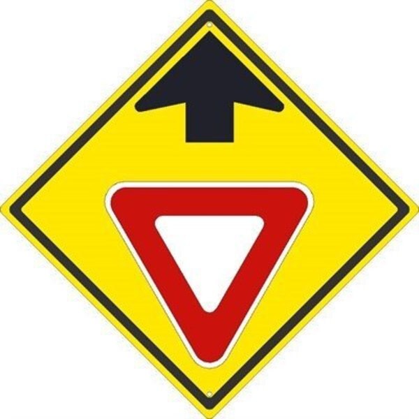 Yield Ahead Symbol With Arrow Sign, TM611K