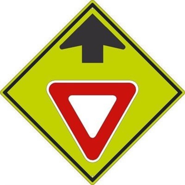 Yield Ahead Symbol With Arrow Sign, TM611DG