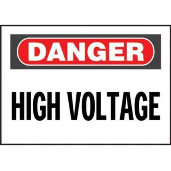 Sign, Danger High Voltage, Red/White, Ea