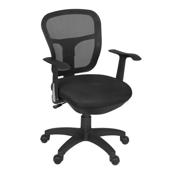 Black Seating > Swivel, 23 W 21 L 35.5 H, Metal|Fabric Seat