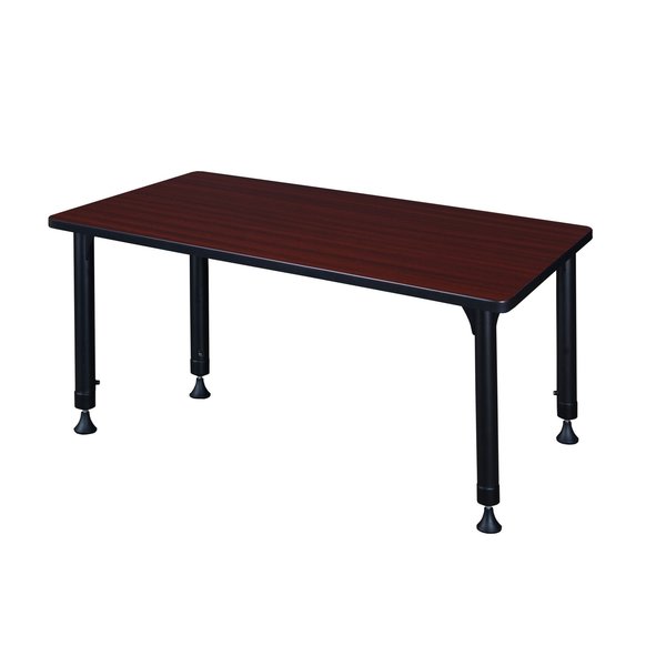 Rectangle Tables > Height Adjustable > Rectangular Classroom Tables, 42 X 24 X 23-34, Mahogany