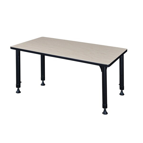 Rectangle Tables > Height Adjustable > Rectangular Classroom Tables, 42 X 24 X 23-34, Maple