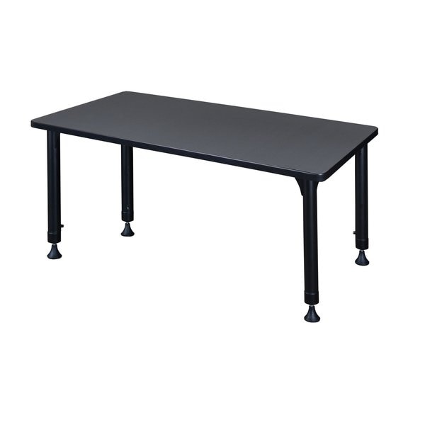 Rectangle Tables > Height Adjustable > Rectangular Classroom Tables, 48 X 24 X 23-34, Gray