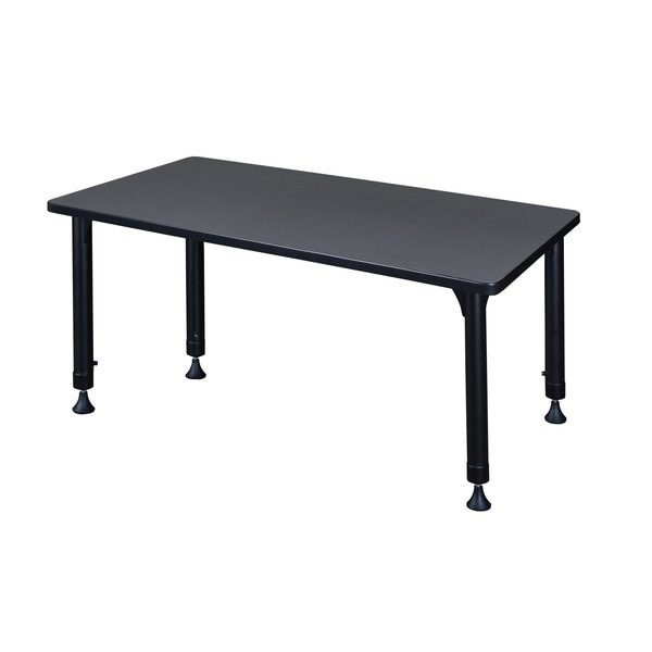 Rectangle Tables > Height Adjustable > Rectangular Classroom Tables, 48 X 30 X 23-34, Gray