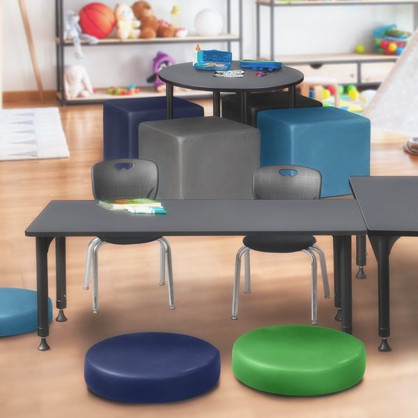 Rectangle Tables > Height Adjustable > Rectangular Classroom Tables, 60 X 24 X 23-34, Gray