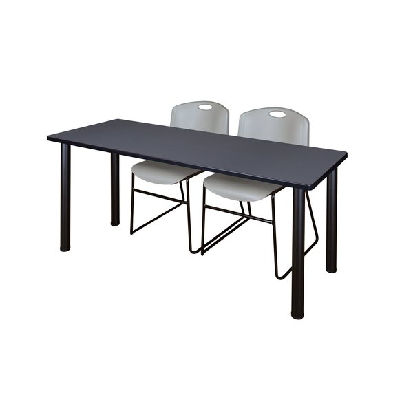 Rectangle Tables > Training Tables > Kee Table & Chair Sets, 60 X 24 X 29, Grey