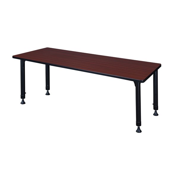 Rectangle Tables > Height Adjustable > Rectangular Classroom Tables, 60 X 24 X 23-34, Mahogany